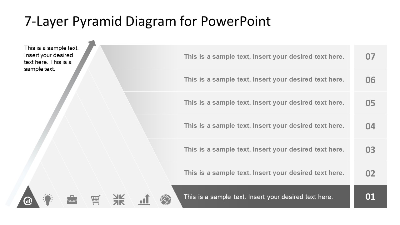 Steps Pyramid Diagram PowerPoint SlideModel