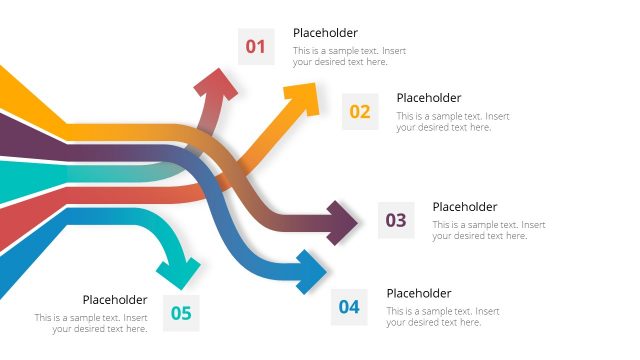 Curved Arrows Slides Templates For PowerPoint