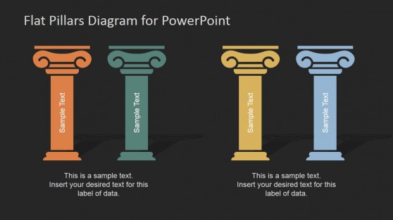 Flat Pillars Diagram For PowerPoint - SlideModel