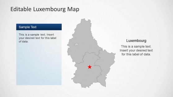 Editable map Luxembourg