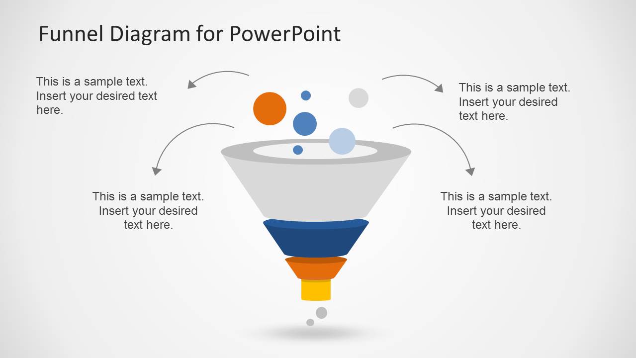 Creative Funnel Diagram Template for PowerPoint SlideModel