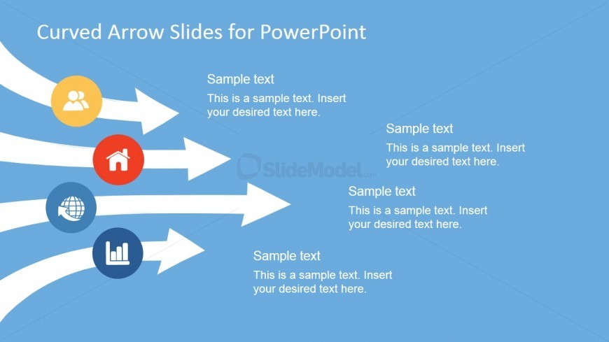 Curved Arrows Slides Templates For Powerpoint Hot Sex Picture