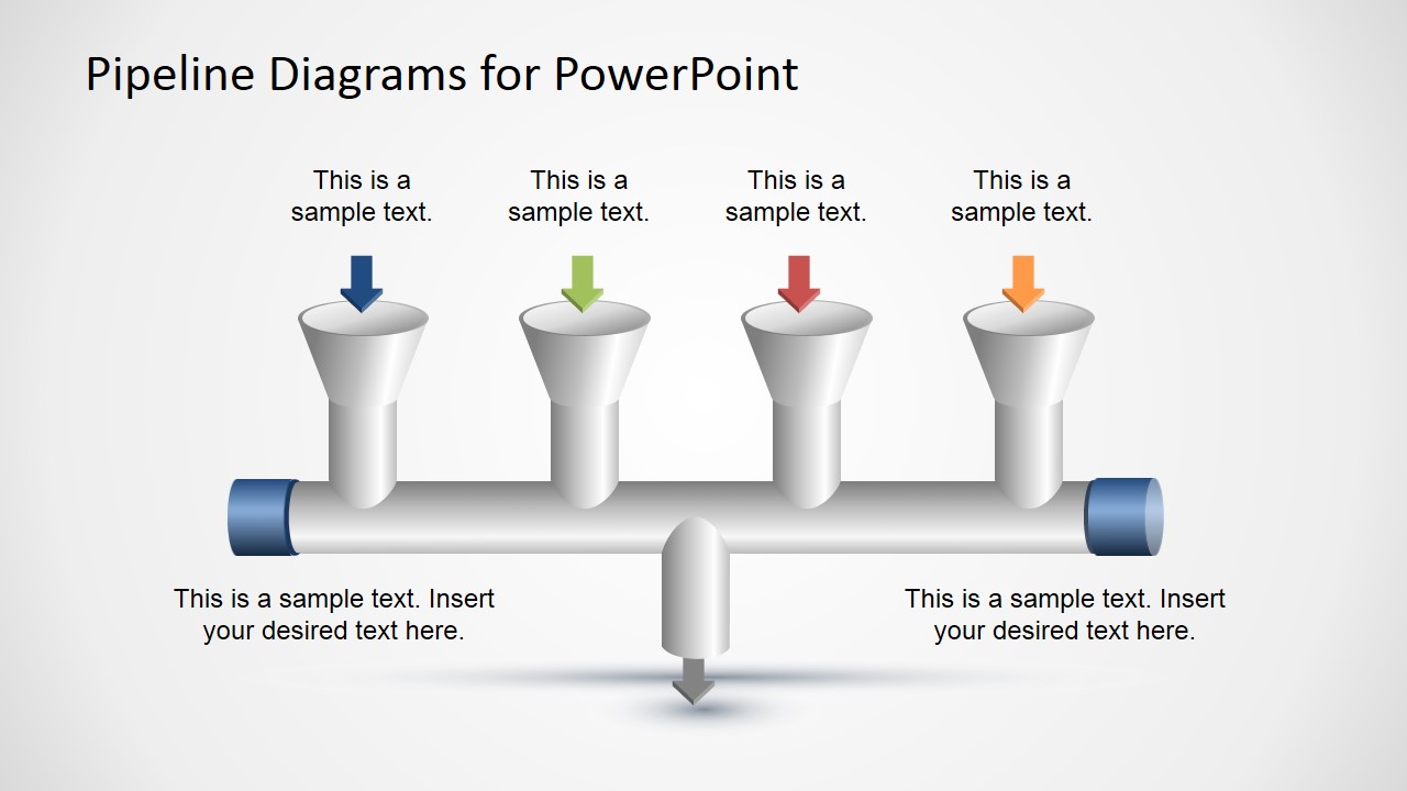 Pipelines Diagram Template for PowerPoint SlideModel