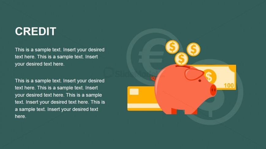 Flat Credit Graphic For PowerPoint - SlideModel