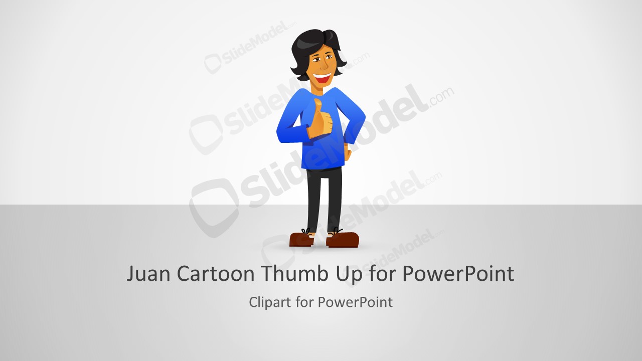 juan thumb up cartoon for powerpoint - slidemodel