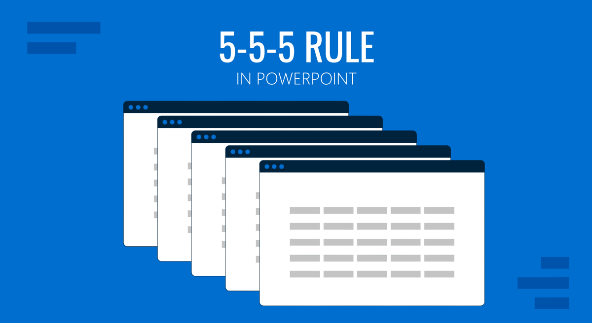 Cover for The 5-5-5 Rule of PowerPoint Presentations