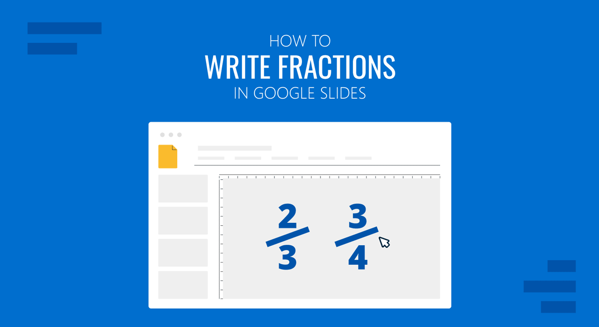 Cover for How to Write Fractions in Google Slides