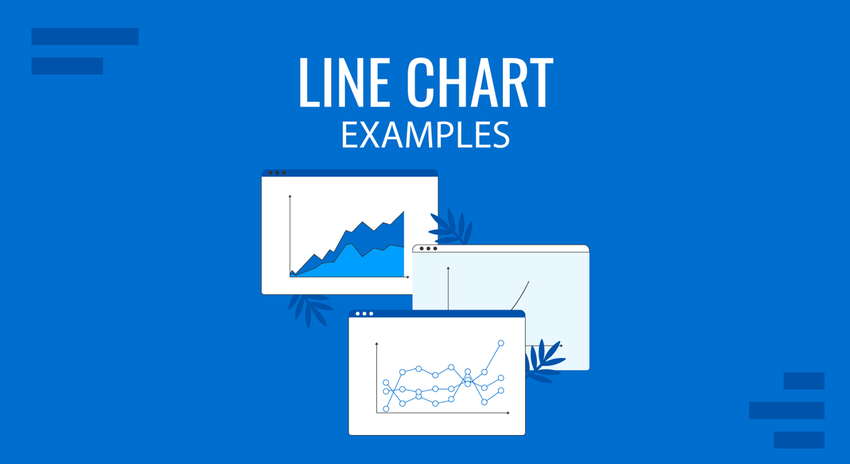 Cover for Line Chart Examples article by SlideModel