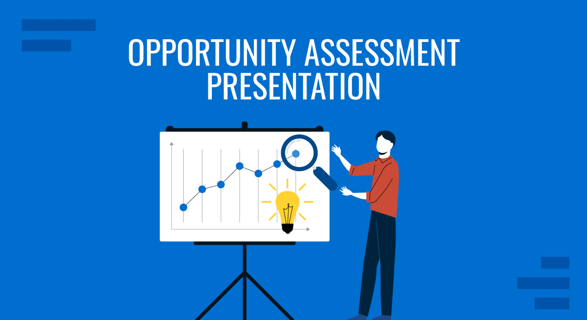 Cover for Opportunity Assessment Presentations guide by SlideModel