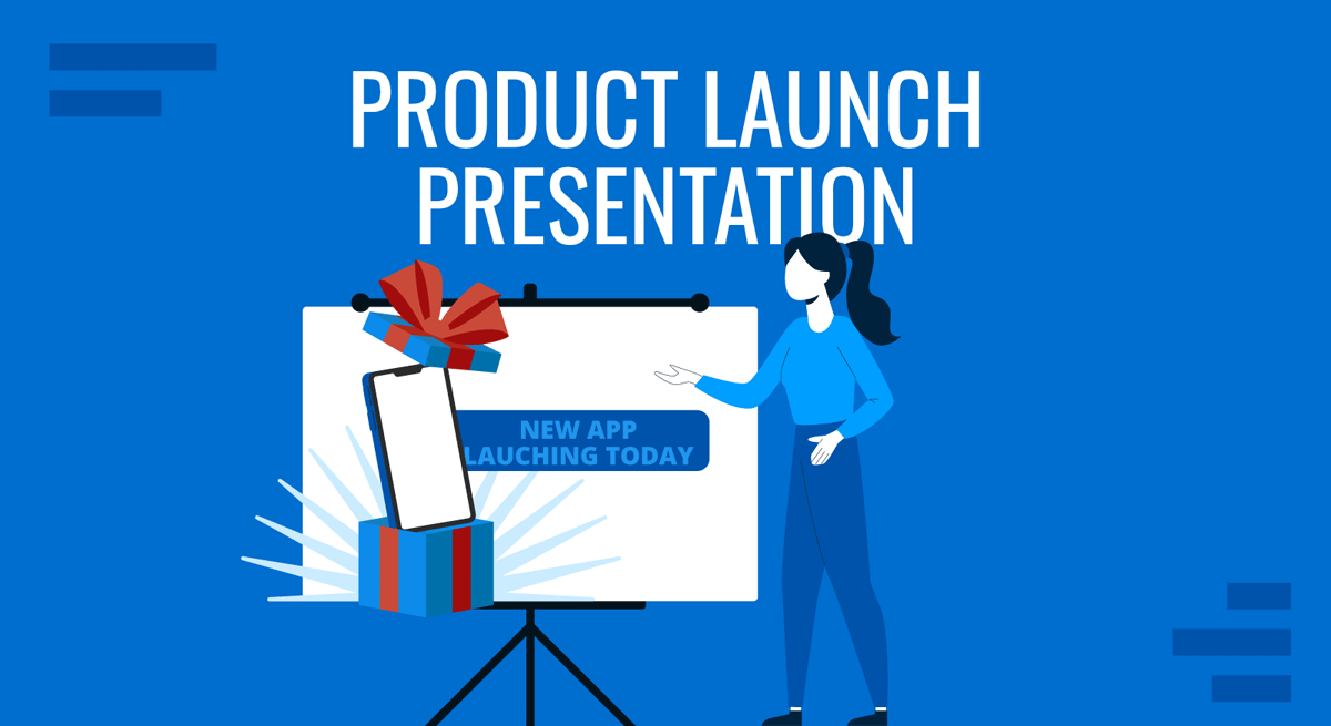 Cover for Product Launch Presentation Guide by SlideModel