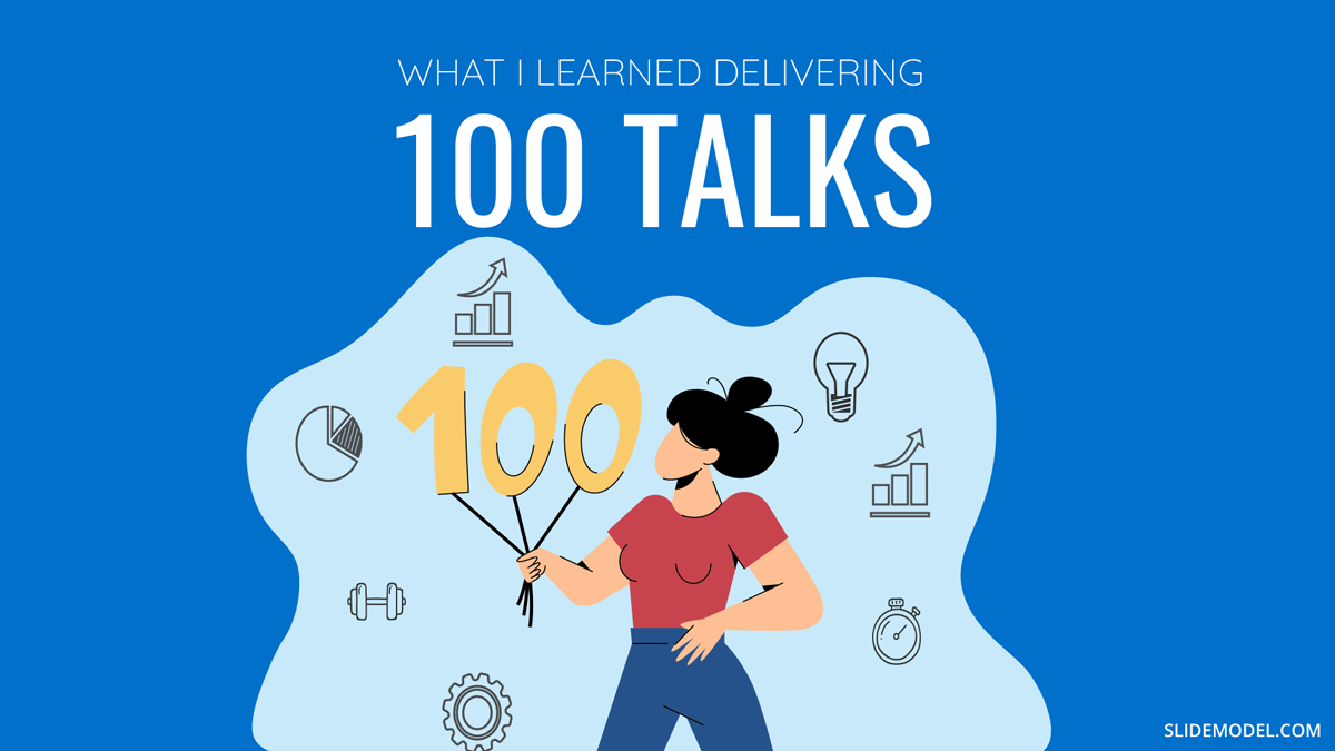 What I Learned After Delivering 100 Talks in 1 Year PowerPoint Template What I Learned After Delivering 100 Talks in 1 Year PPT Template