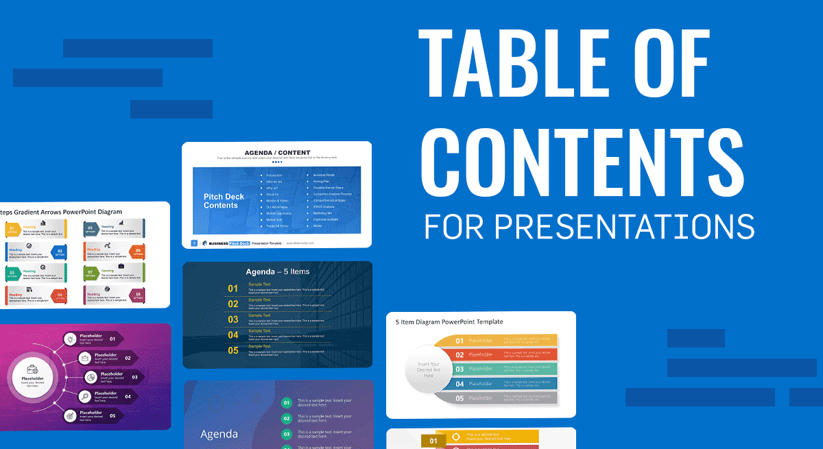 Table of Contents PowerPoint - How to make a content table in PowerPoint?