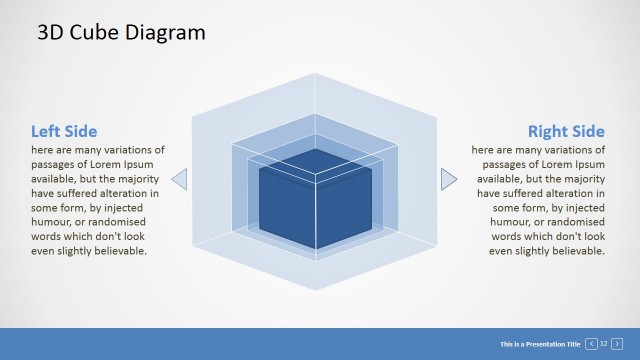 3D Cube Diagrams for PPT