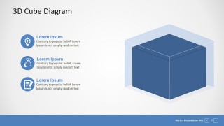 PowerPoint 3D Cube Diagram Two Layers