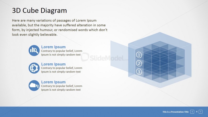 PowerPoint 3D 3x3x3 Matrix