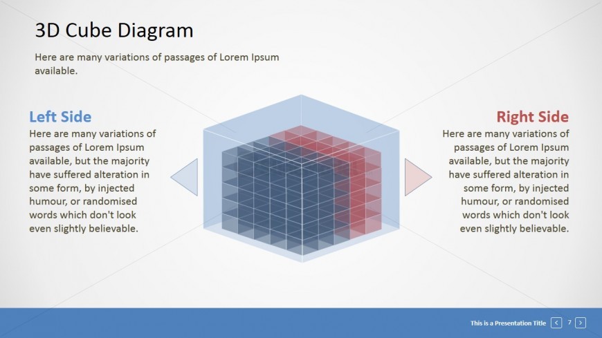 PowerPoint Animated 3D 4x4x4 Blocks Matrix