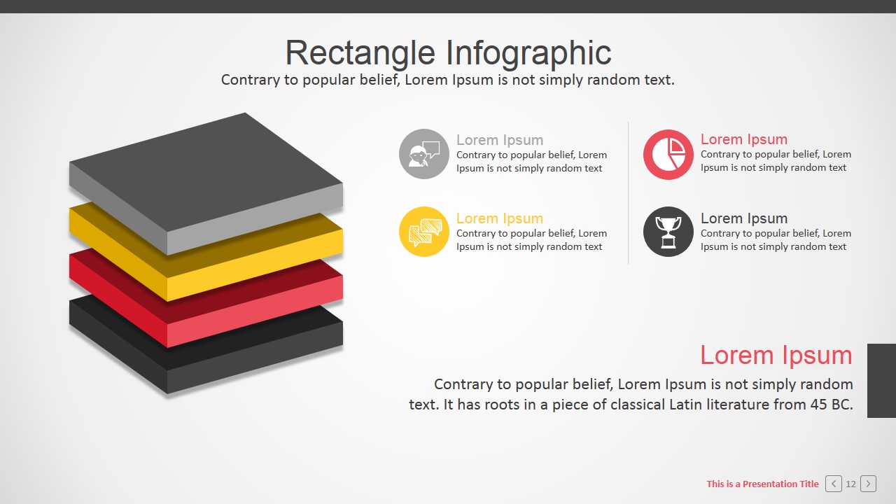 PowerPoint 3D Layers Diagram Infographic