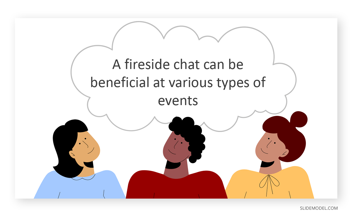 Fireside Chats Together PPT Template Fireside Chats People Together PPT Template