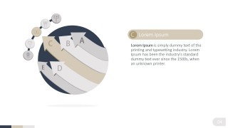 Five Steps Diagram Curved Arrows for PowerPoint