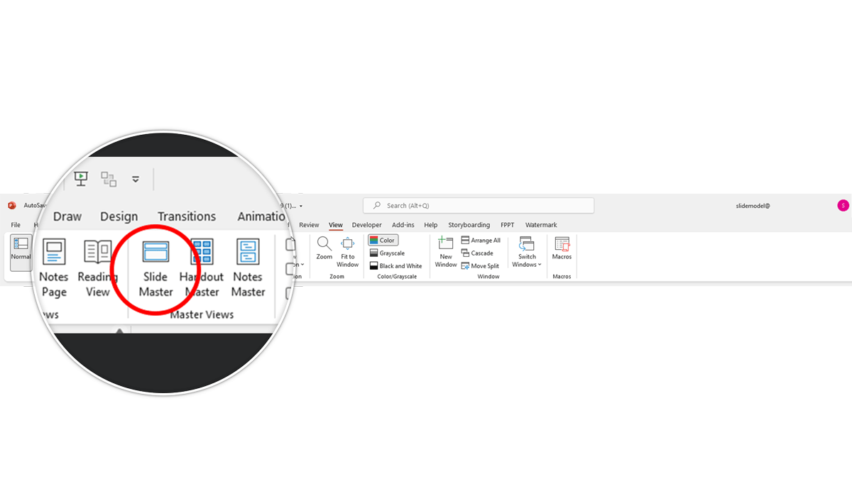 Insérer le numéro de diapositive dans Slidemaster