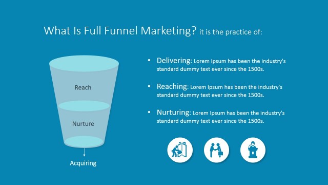 Flat Marketing Funnel Diagram for PowerPoint