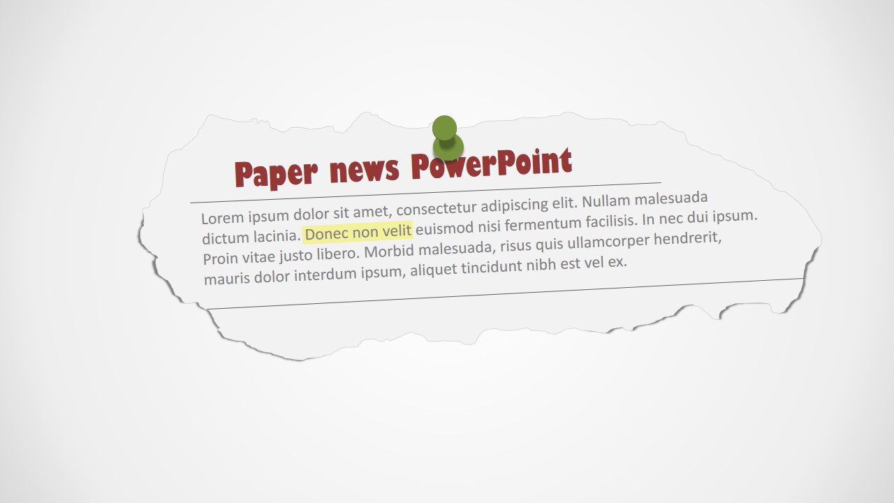 0012 newspaper clipping powerpoint template 16x9 1