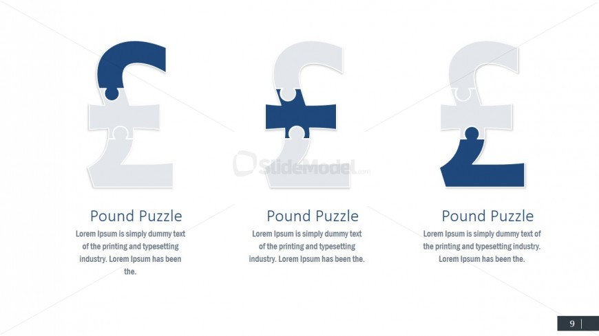 Pound Symbol Puzzle PowerPoint Shapes
