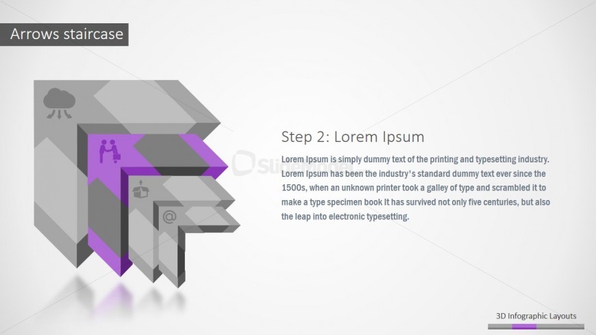 Flat Material Arrows PowerPoint Diagram