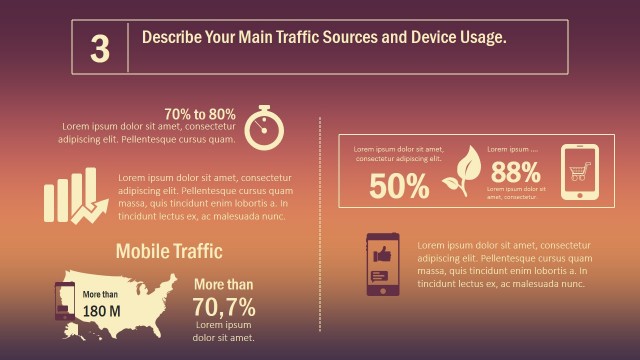 Marketing Traffic Sources PowerPoint Template