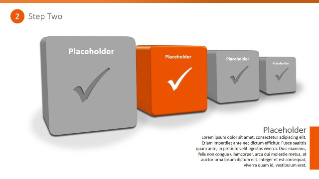PowerPoint Template Four Steps Checklist