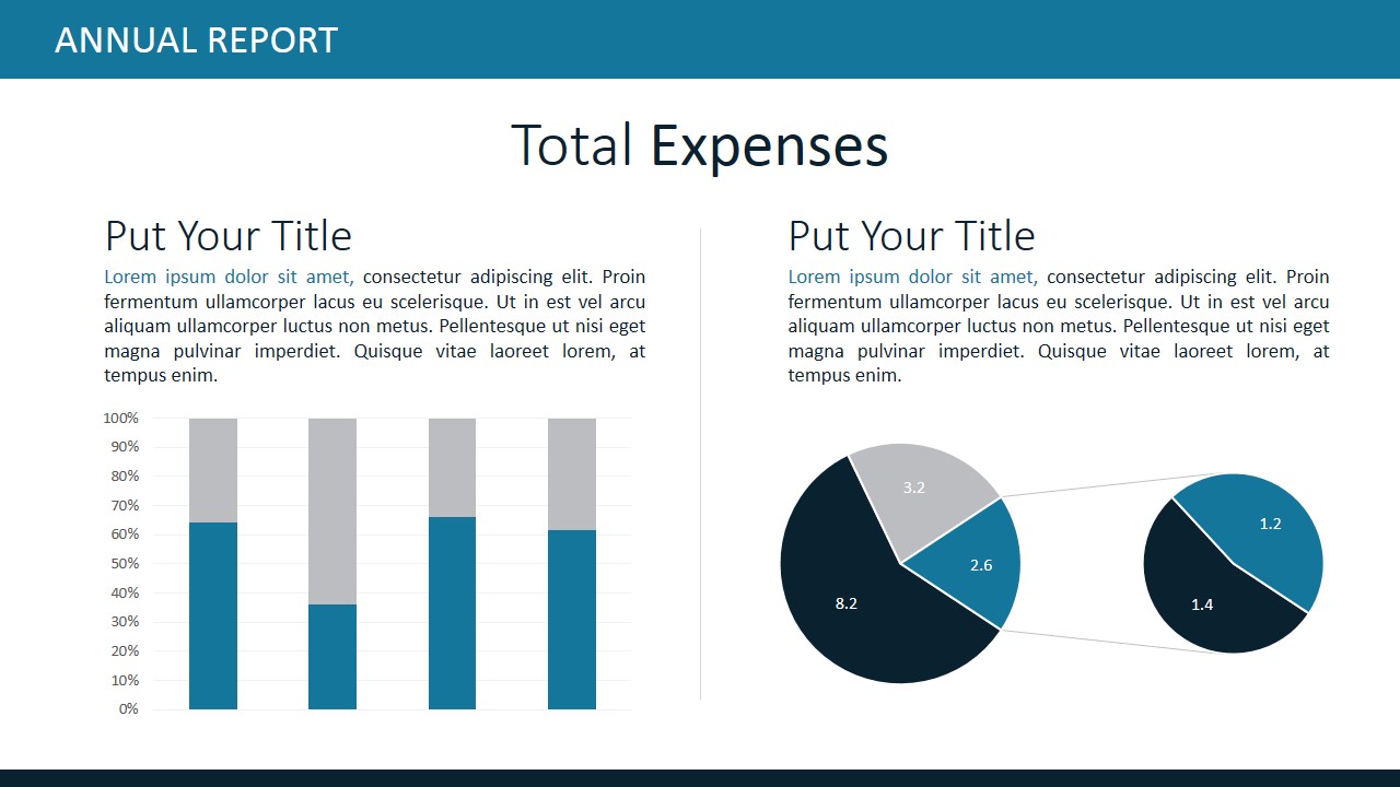 PPT Template for Total Expenses Report