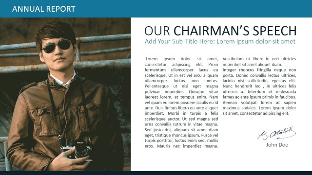 CEO Message Slide Design for PowerPoint