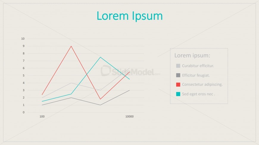 PPT Data Driven Line Chart Vintage