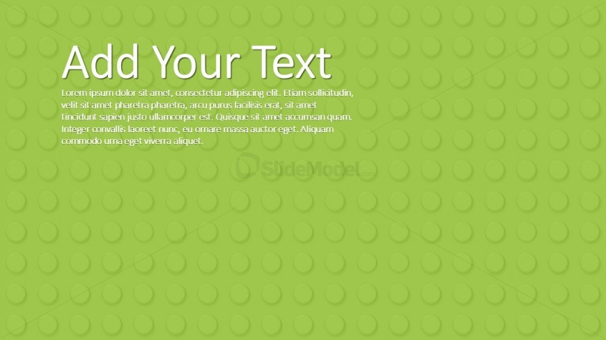 PPT Template Lego Theme Green Bricks