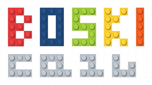 Lego Letters Built with Bricks for PowerPoint