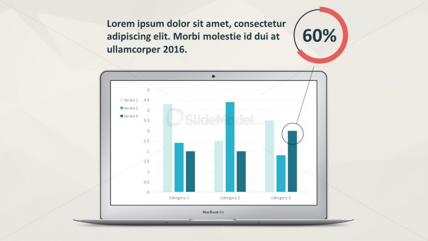 Flat Business PowerPoint Barg Graph