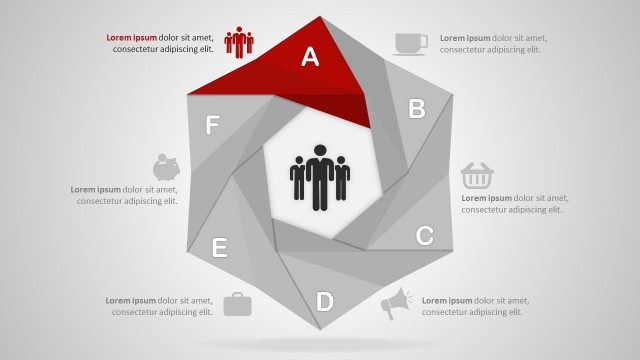 Paper Folded PowerPoint Diagram With Business Character