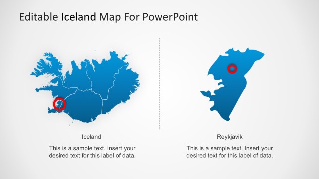 State PowerPoint Map For Iceland Template