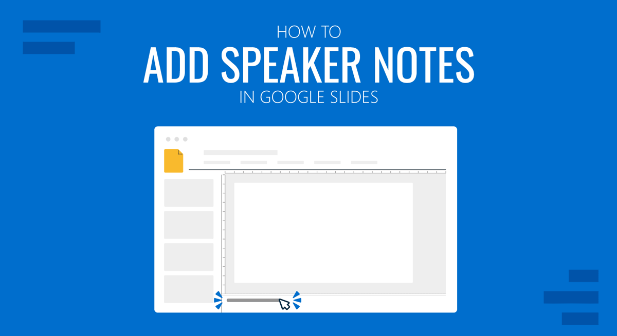 Cover for how to add speaker notes in Google Slides
