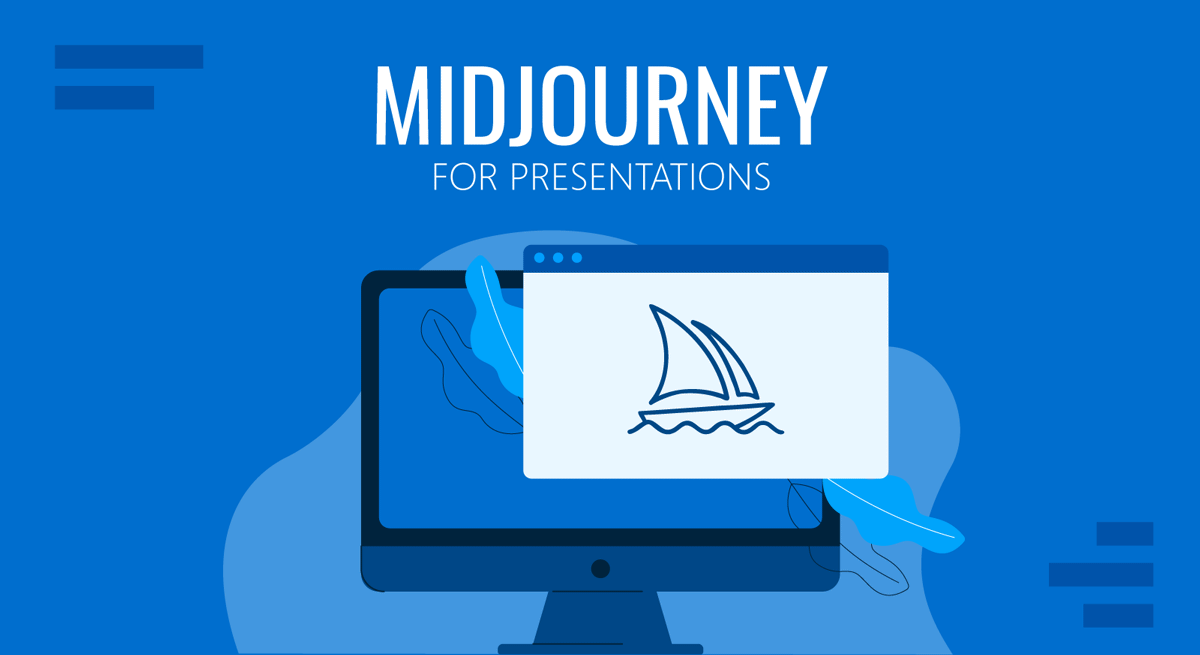 Cover for Midjourney for Presentations by SlideModel