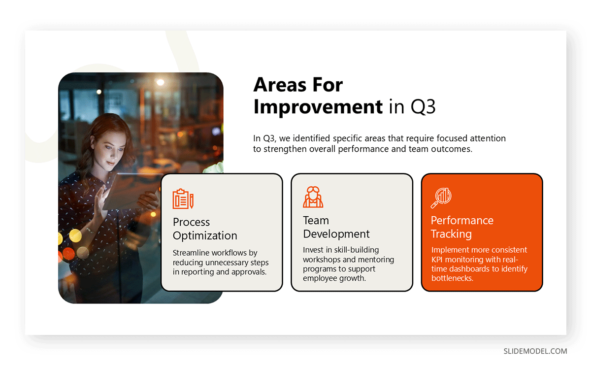 Example of an accessible title in presentation slides