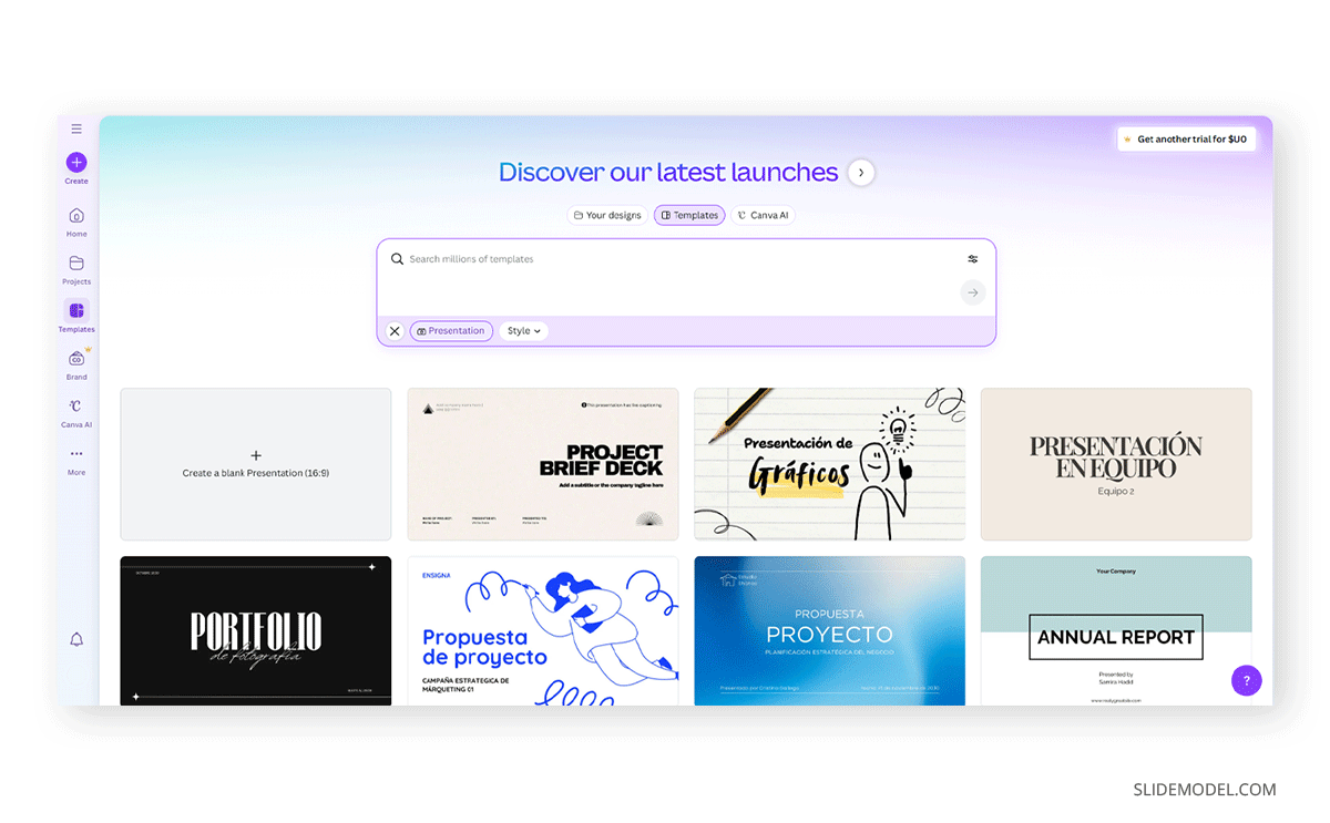 How to get Canva presentation templates
