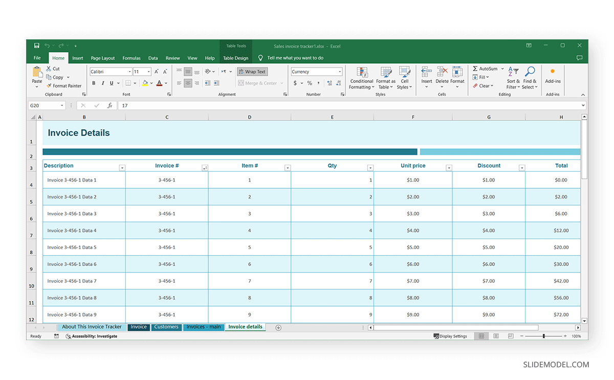 Excel table in PowerPoint