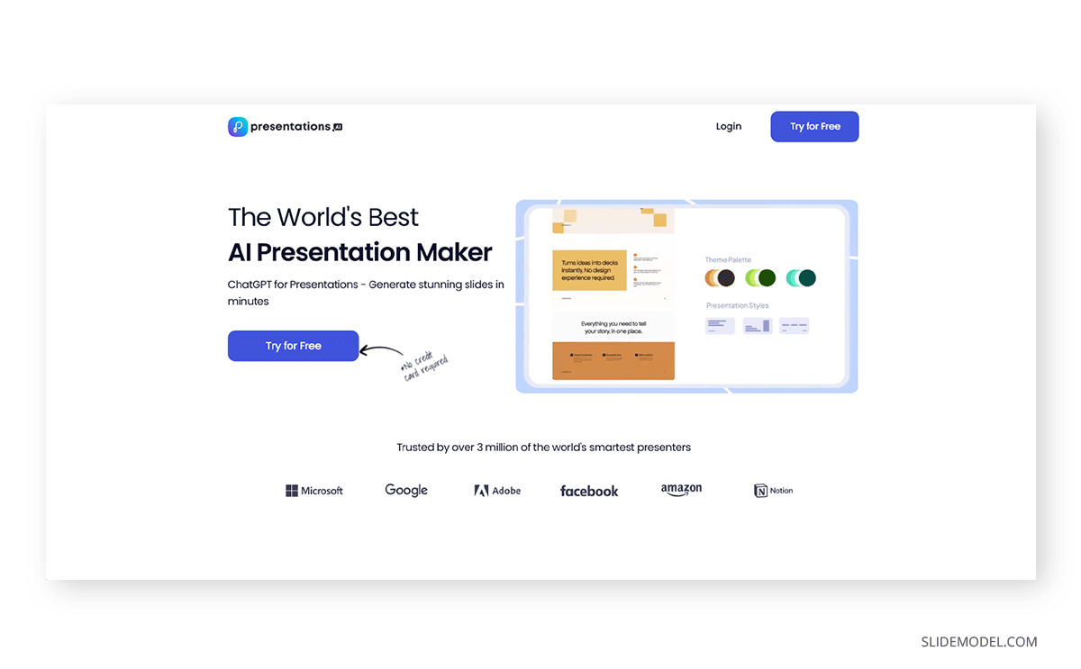 Accessing Presentations AI tool