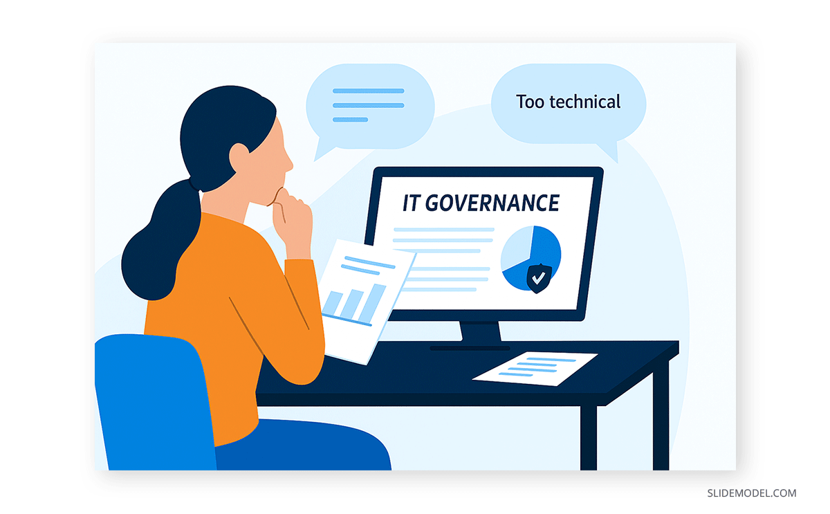 A presenter evaluating presentation feedback