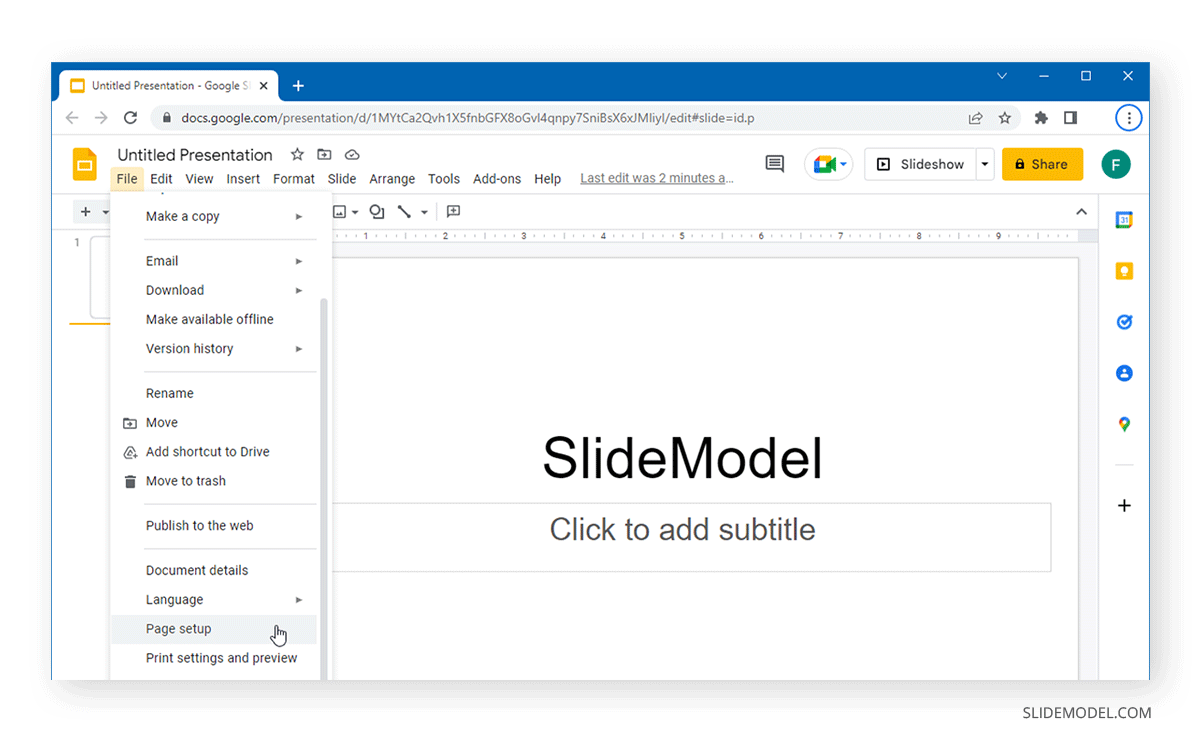 Finding Google Slides page setup options. Learn how to rotate Google Slides?