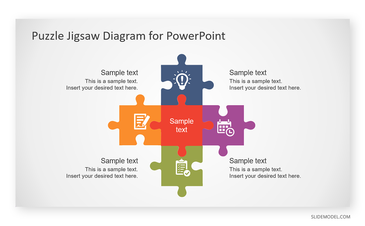 Free puzzle jigsaw PowerPoint template from SlideModel