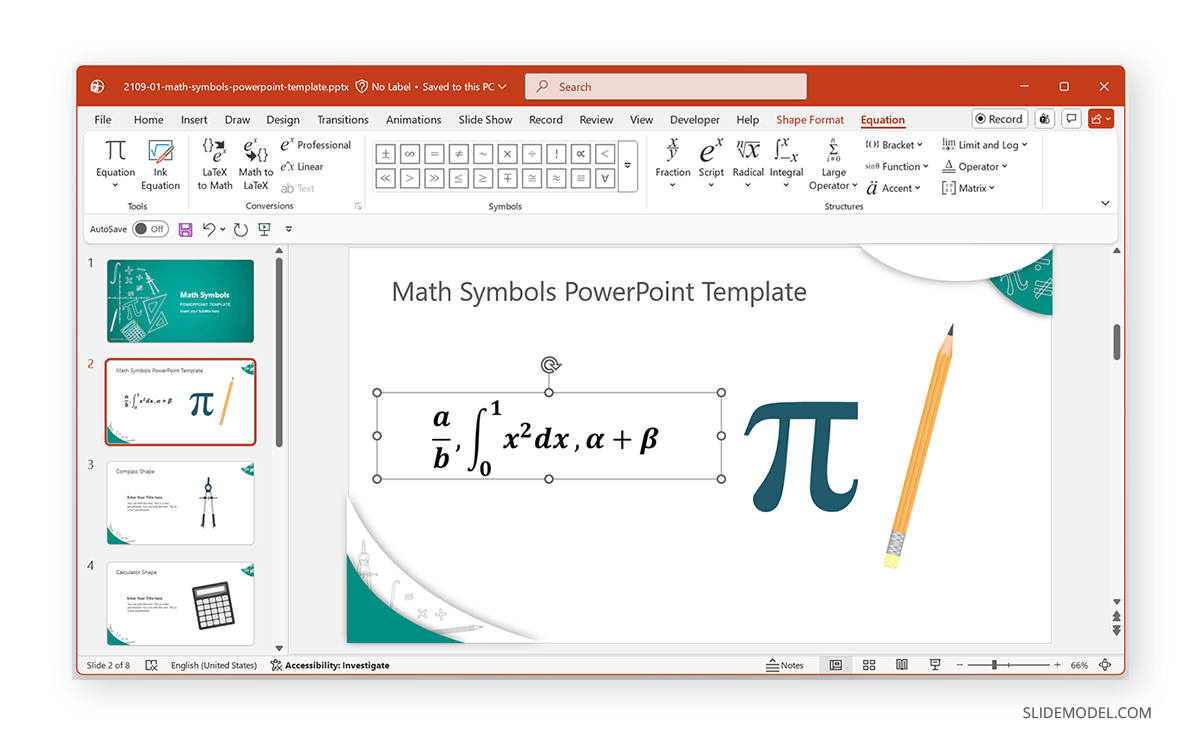 Converting LaTeX to math equation in PowerPoint