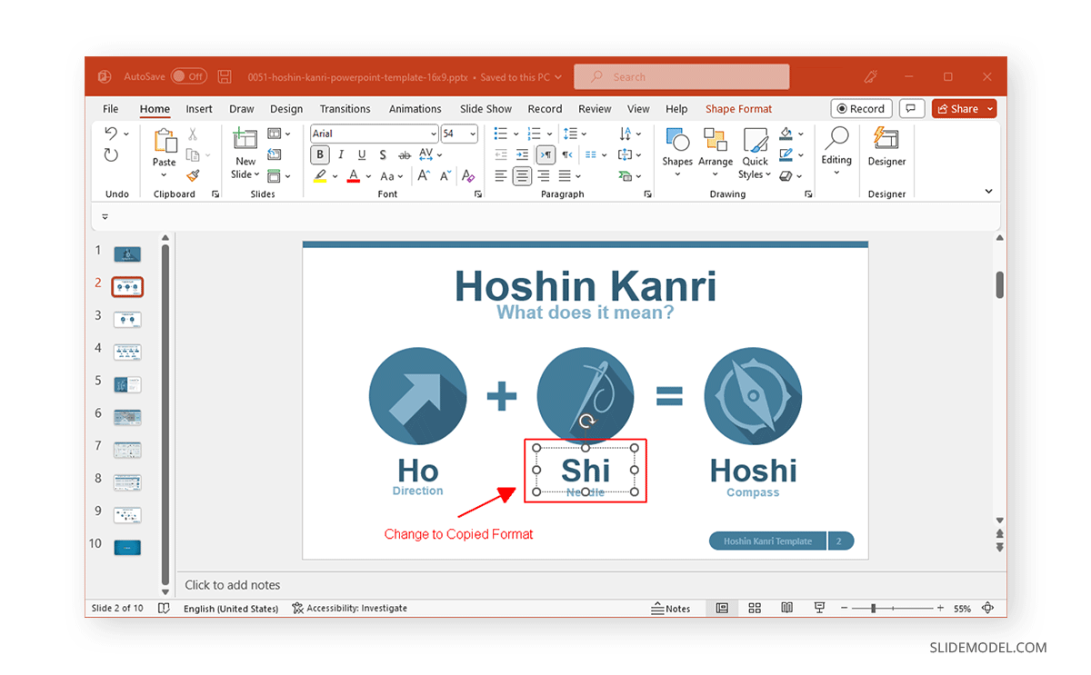 Change formatting in PowerPoint