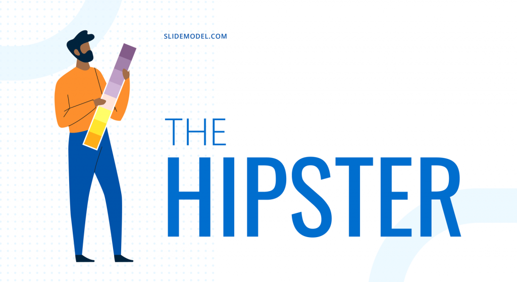 Le modèle 3H de la personnalité de l'illustration Hipster